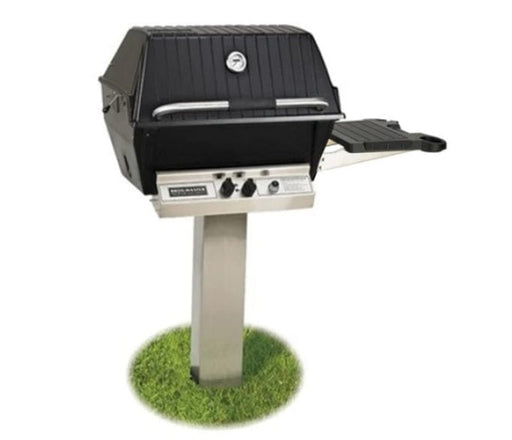 Broilmaster Gas Grill Head Broilmaster - Package 6, Stainless In-Ground Post, one Side Shelf with Stainless Bracket, Natural - P3PK6N