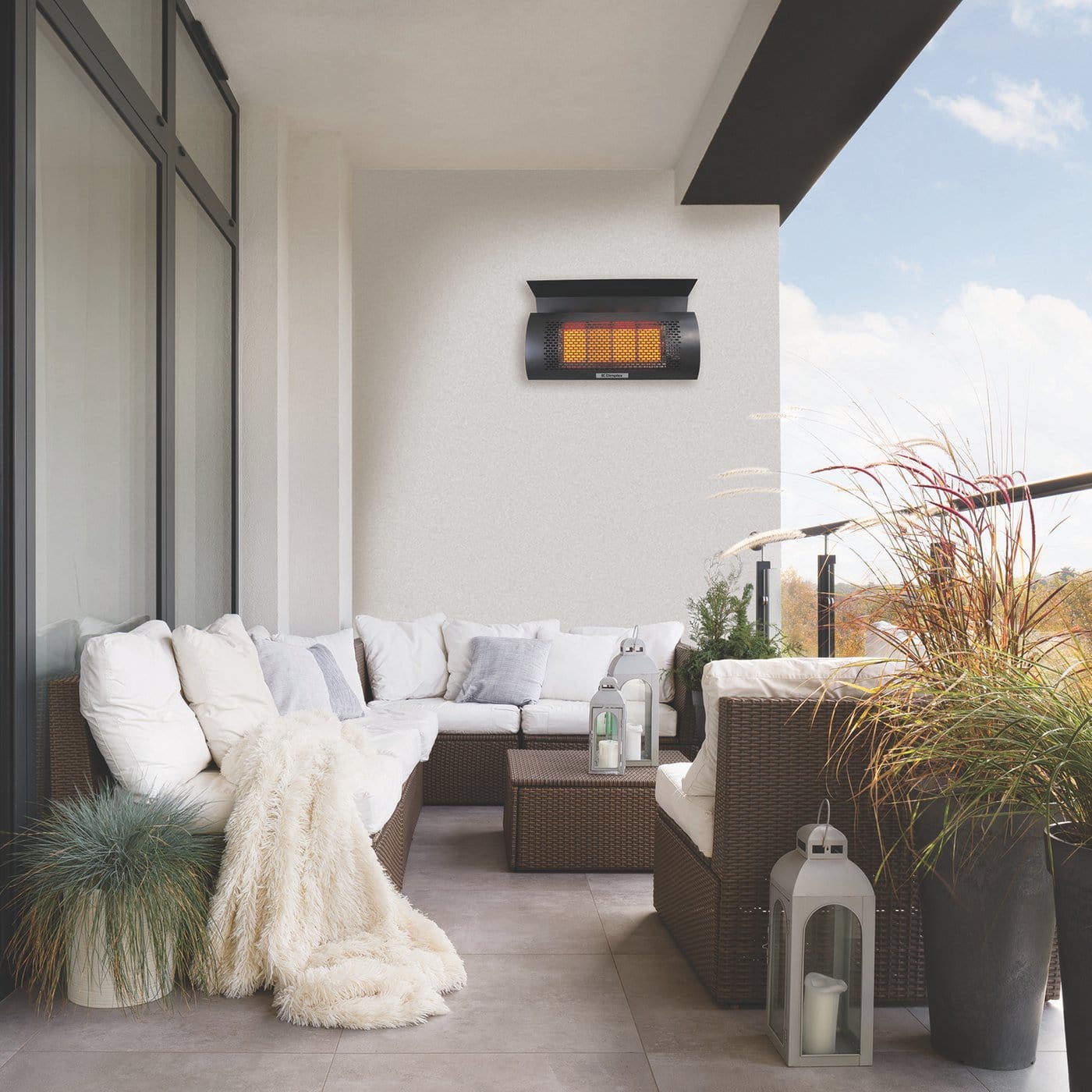 Dimplex Outdoor Heaters Dimplex - Outdoor Wall-mounted Natural Gas Infrared Heater - X-DGR32WNG