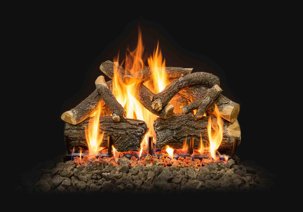 Grand Canyon Gas Logs Gas Logs AZ Weathered Oak Charred Indoor/Outdoor Vented Gas Logs By Grand Canyon Gas Logs