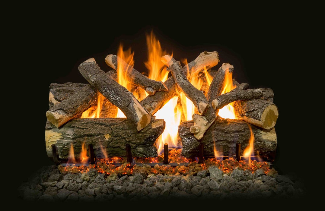 Grand Canyon Gas Logs Gas Logs AZ Weathered Oak Charred Indoor/Outdoor Vented Gas Logs By Grand Canyon Gas Logs