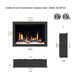 Litedeer Electric Fireplace Insert LiteStar 30-in smart electric fireplace insert with wifi crackling fire sounds crystal media, Black - ZEF38VCIIC