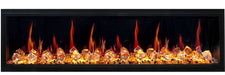 Litedeer Electric Fireplace Latitude 75-in Smart Control Electric Fireplace Wifi Enabled -ZEF75VC,Black