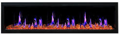 Litedeer Electric Fireplace Latitude 75" Smart Built-in Electric Fireplace with Amber Glass Crackling Sounds - ZEF75VA