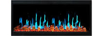 Litedeer Electric Fireplace Litedeer Latitude 48" Smart Wall Mount Electric Fireplace with Amber Glass - ZEF48XA, Black