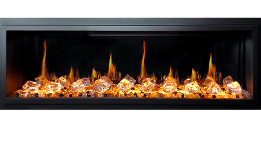 Litedeer Electric Fireplace Litedeer Latitude 55" Smart Control Electric Fireplace Wifi Enabled with Crystal - ZEF55VC, Black