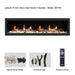 Litedeer Electric Fireplace Litedeer Latitude 75" Smart Built-in Linear Electric Fireplace with App Crackling Sounds - ZEF75V,Black