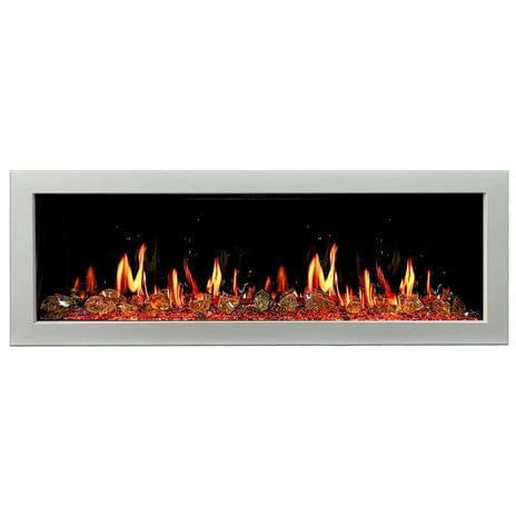 Litedeer Electric Fireplace Litedeer Latitude II 58-in Smart Control Electric Fireplace with Fire Crackling Sounds Reflective Amber Glass Included  - ZEF58VW