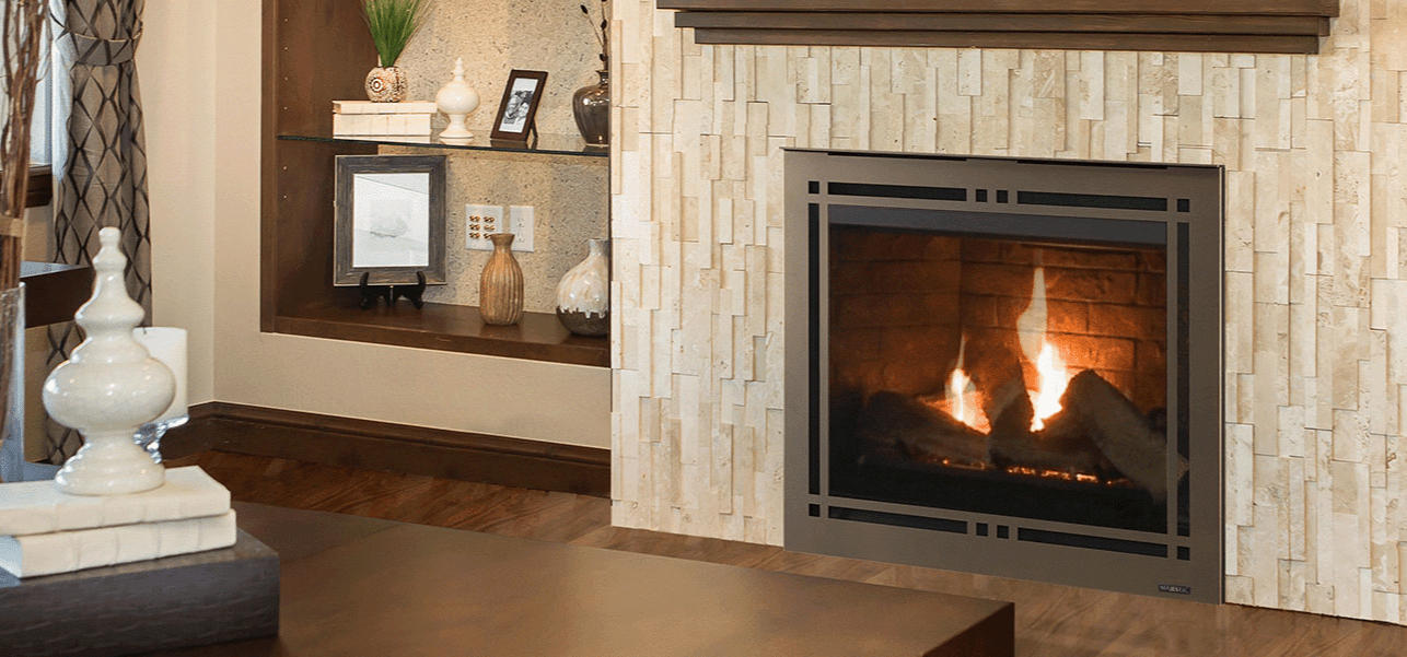 Majestic Direct-Vent Fireplace Majestic - Meridian Platinum 42" top/rear direct vent unit with Intellifire Touch ignition-MERIDPLA42IL