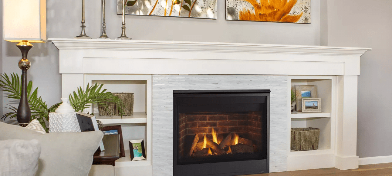 Majestic Direct-Vent Fireplace Majestic - Quartz Platinum top/rear direct vent fireplace with Intellifire Touch ignition-QUARTZPLA36IL