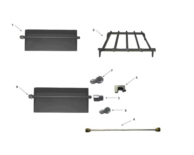 Majestic Gas Log Set Majestic - 24" matchlight hearth kit for outdoor fireplaces - 69,000 Btu/Hour Input - Natural Gas-OD-24NG