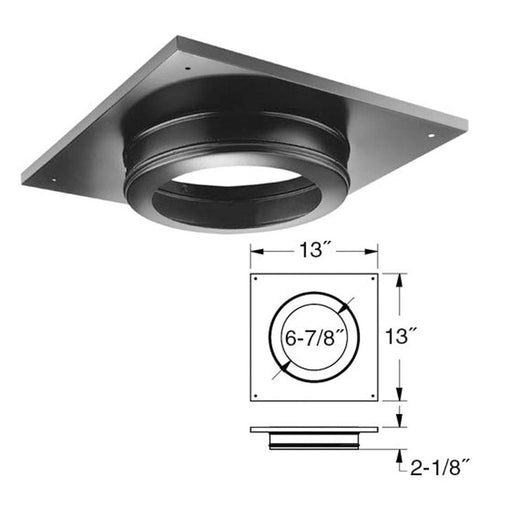 Majestic Pellet Vent Pro Components Majestic - 4" PV Ceiling Support Firestop Spacer (for 1" clearance)-DV-4PVP-FS