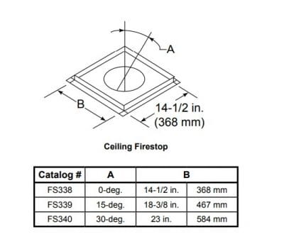 Majestic Vent Pipe Components Majestic - Firestop for 15 Degree angular flue-FS339