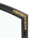 Pilgrim Fireplace Screens Pilgrim - Forged Rivet Glass Door ScreenPG 18448 Matte black finish with brass trim, 39”W x 32”H