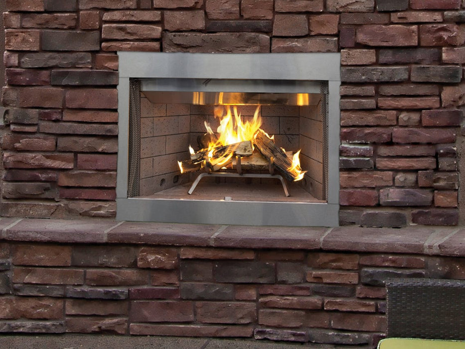 Superior Wood-Burning Fireplace Superior - WRE3042 42" Fireplace, White Stacked Refractory Panels - WRE3042WS