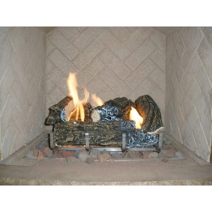 The Outdoor Greatroom Fire Media The Outdoor Greatroom - Outdoor Ceramic Fiber Log Set with Grate - CF-1224 LOG SET-K