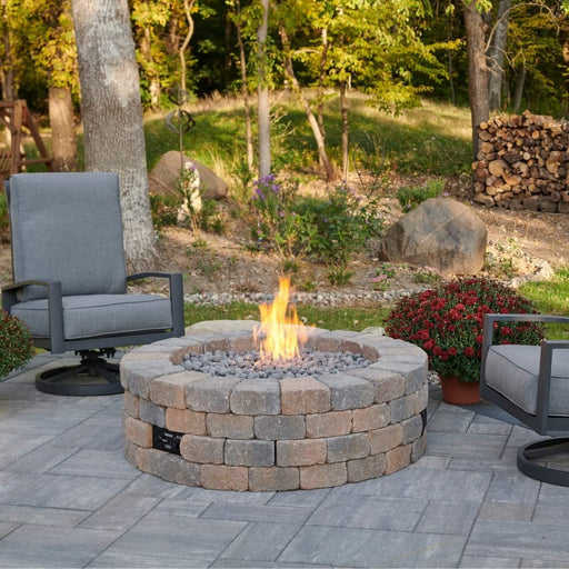 The Outdoor Greatroom Fire Pit Table The Outdoor Greatroom - Bronson Block Round Gas Fire Pit Kit - BRON52-K