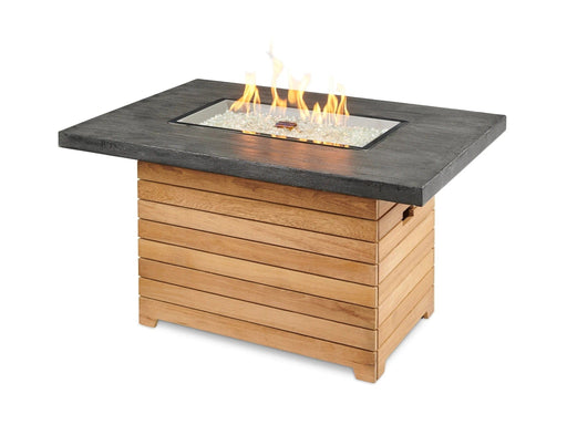 The Outdoor Greatroom Fire Pit Table The Outdoor Greatroom - Darien Rectangular Gas Fire Pit Table with Aluminum Top - DAR-1224-K