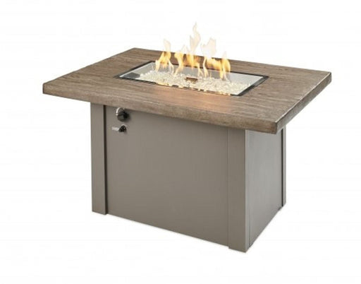 The Outdoor Greatroom Fire Pit Table The Outdoor Greatroom - Driftwood Havenwood Rectangular Gas Fire Pit Table - HVDG-1224-K
