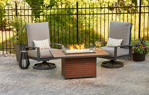 The Outdoor Greatroom Fire Pit Table The Outdoor Greatroom - Kenwood Rectangular Chat Height Gas Fire Pit Table - KW-1224-19-K