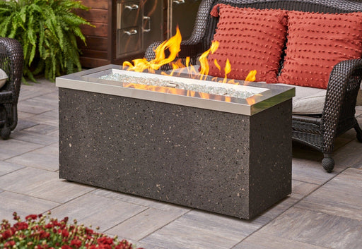 The Outdoor Greatroom Fire Pit Table The Outdoor Greatroom - Stainless Steel Key Largo Linear Gas Fire Pit Table w/Direct Spark Ignition  - KL1242SDSING