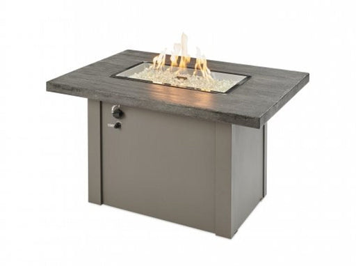 The Outdoor Greatroom Fire Pit Table The Outdoor Greatroom - Stone Grey Havenwood Rectangular Gas Fire Pit Table - HVGG-1224-K