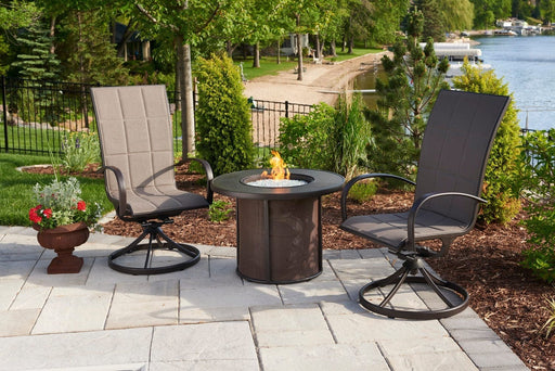 The Outdoor Greatroom Fire Pit Table The Outdoor Greatroom - Stonefire Round Gas Fire Pit Table - SF-32-GRY-K