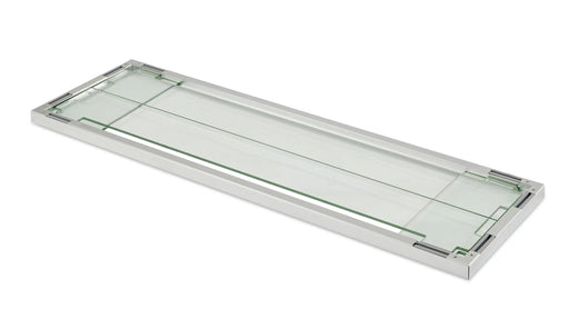 The Outdoor Greatroom Glass Wind Guard The Outdoor Greatroom - 12" x 42" Rectangular Folding Glass Wind Guard - FWG-1242