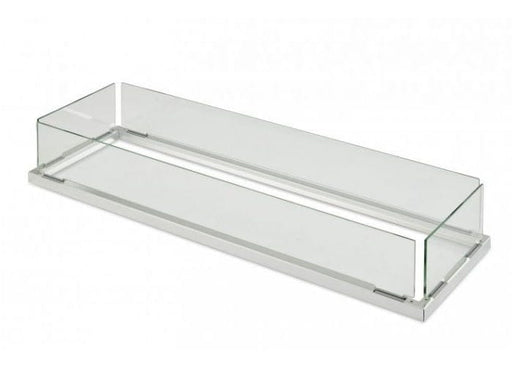 The Outdoor Greatroom Glass Wind Guard The Outdoor Greatroom - Linear L-Shaped Glass Wind Guard - GLASS GUARD-1242-L