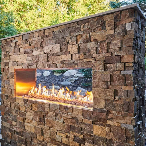 The Outdoor Greatroom Outdoor Fireplace The Outdoor Greatroom - 40" Linear Ready-to-Finish See-Through Gas Fireplace with Direct Spark Ignition - RSTL-40DNG
