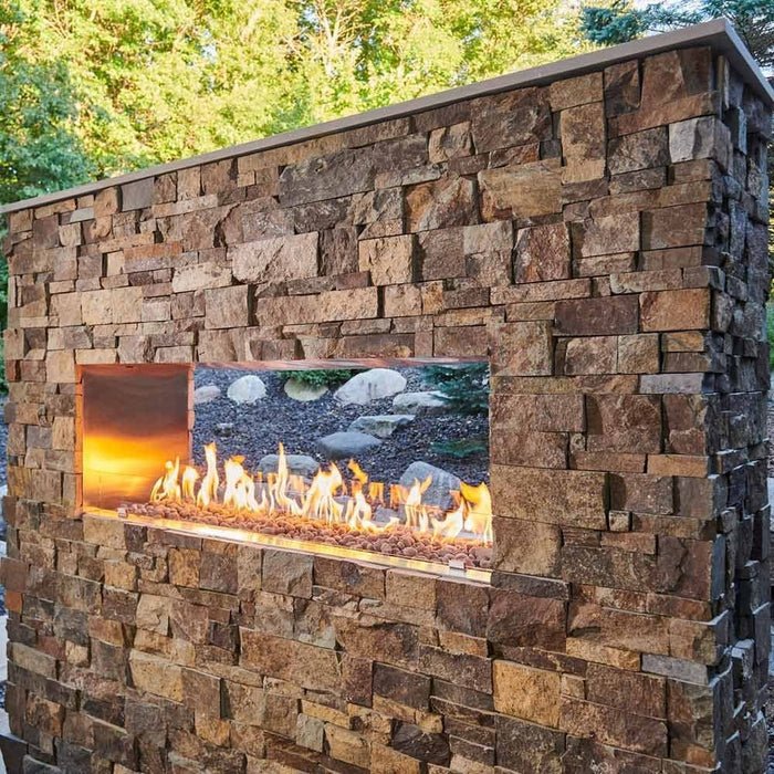 The Outdoor Greatroom Outdoor Fireplace The Outdoor Greatroom - 40" Linear Ready-to-Finish See-Through Gas Fireplace with Direct Spark Ignition - RSTL-40DNG