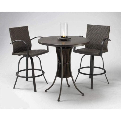 The Outdoor Greatroom Outdoor Furniture The Outdoor Greatroom - Leather Wicker Bar Stools - NAPLES-4030-L