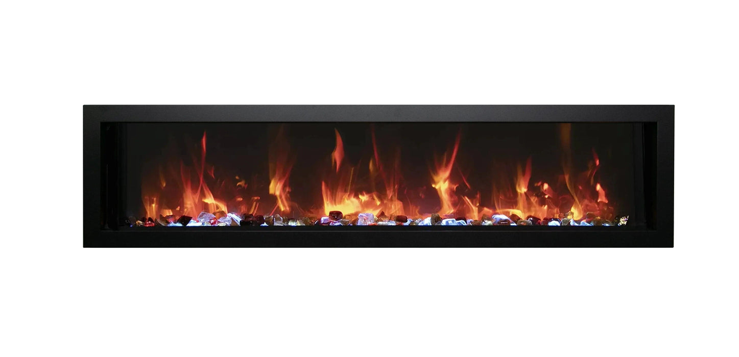 Amantii Electric Fireplace Amantii Panorama BI Extra Slim Full View Smart Indoor /Outdoor Built-In Electric Fireplace