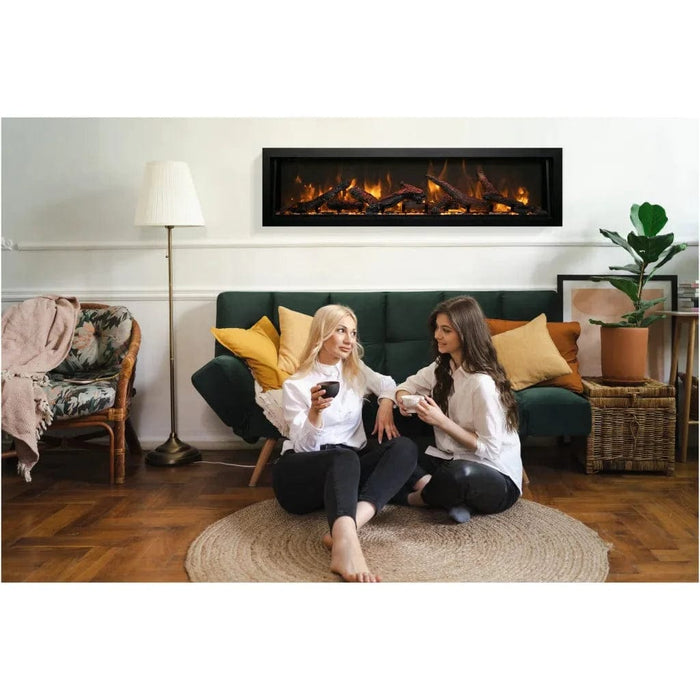 Amantii Electric Fireplace Amantii Panorama Deep & Extra Tall Full View Smart Indoor /Outdoor Built-in Electric Fireplace