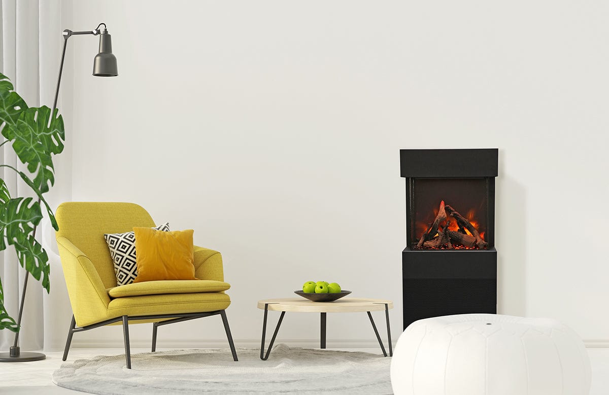 Amantii Electric Fireplace Amantii - The Cube Freestanding Electric Fireplace