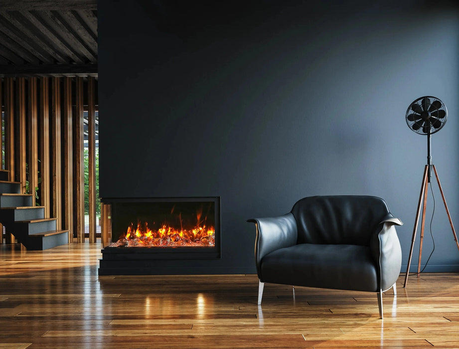 Amantii Electric Fireplace Amantii - True View Slim Smart Indoor / Outdoor 3 Sided Built-in Electric Fireplace