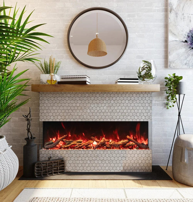 Amantii Electric Fireplace Amantii True View XL Deep Smart Indoor / Outdoor 3 Sided Built-in Electric Fireplace