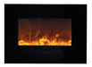 Amantii Electric Fireplace Amantii - WM-FM-26-3623-BG - Wall Mount or Flush Mount Electric Fireplace with Glass Surround