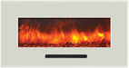 Amantii Electric Fireplace Amantii - WM-FM-34-4423-BG - Wall Mount or Flush Mount Electric Fireplace with Glass Surround