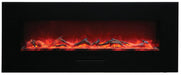 Amantii Electric Fireplace Amantii - WM-FM-48-5823-BG - Wall Mount or Flush Mount Electric Fireplace with Glass Surround