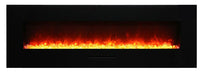 Amantii Electric Fireplace Amantii - WM-FM-60-7023-BG - Wall Mount or Flush Mount Electric Fireplace with Glass Surround
