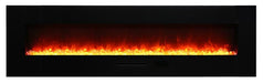 Amantii Electric Fireplace Amantii - WM-FM-72-8123-BG - Wall Mount or Flush Mount Electric Fireplace with Glass Surround