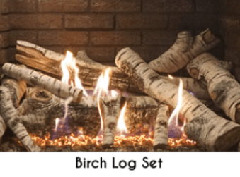 American Hearth Gas Log Set American Hearth - Log Set, 10-pc., Burncrete, Birch - LS36CBB