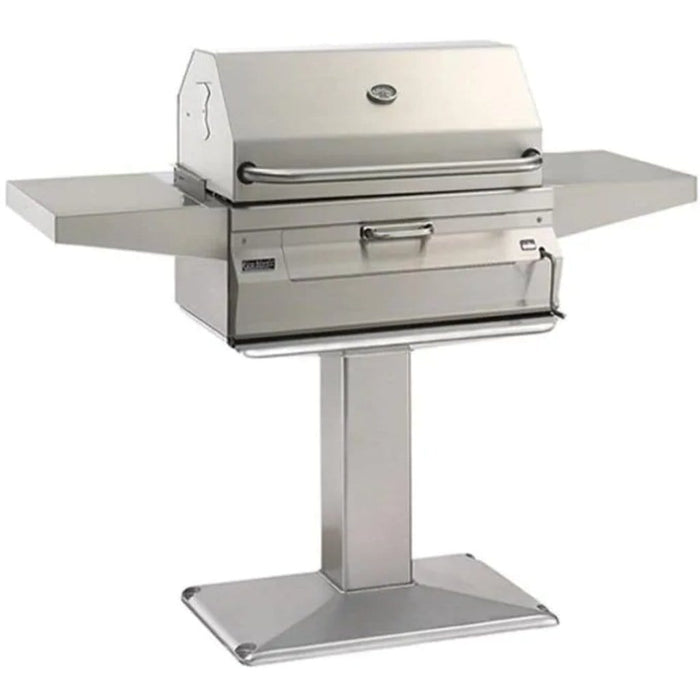 Fire Magic Post Mount Grill Fire Magic - 24" Charcoal Patio Post Mount Stainless Steel Grill