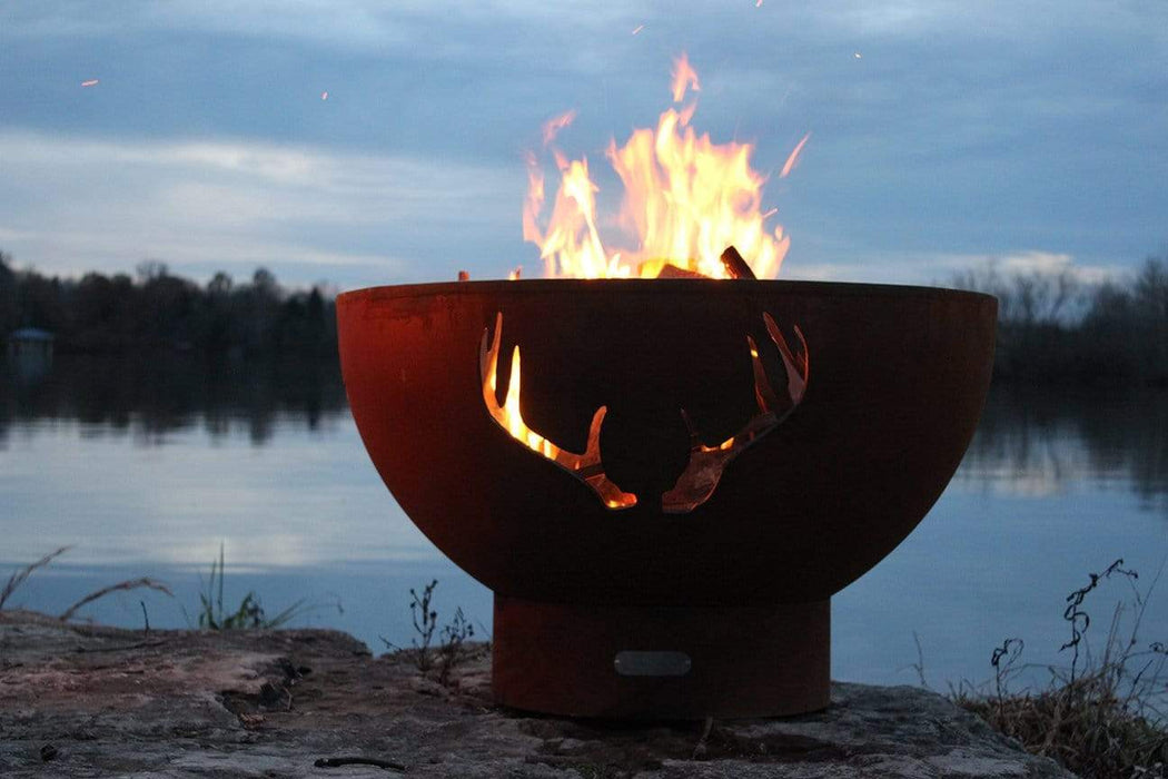 Fire Pit Art FIre Bowl Antlers Fire Pit