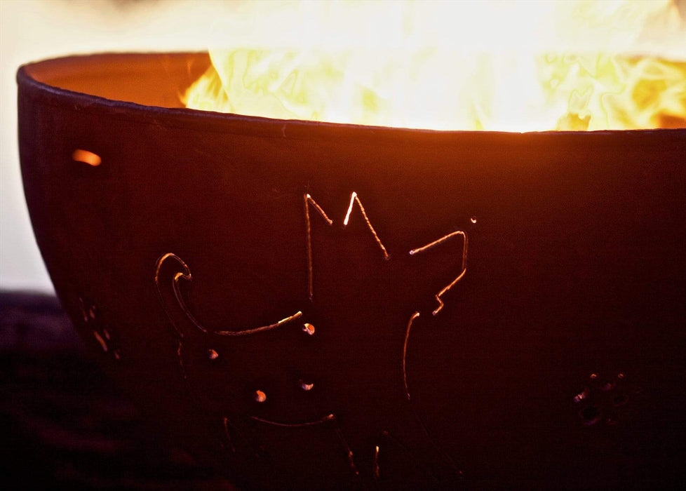 Fire Pit Art FIre Bowl Funky Dog Fire Pit