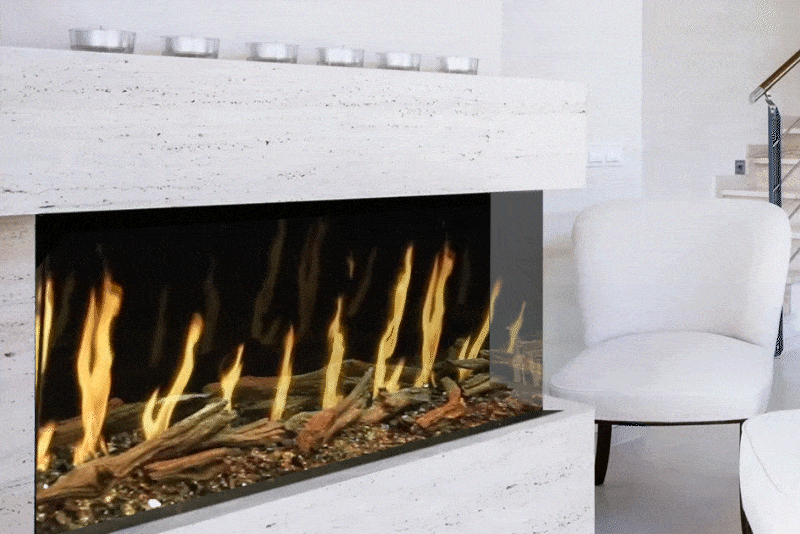 Modern Flames Electric Fireplace Modern Flames - Orion Multi Heliovision Fireplace - Built-in/ Clean Face/ Wall Mount - 9" Deep - 18" Viewing
