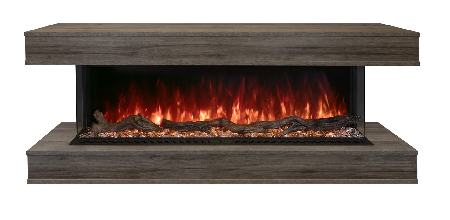 Modern Flames Wall Mount Cabinet Modern Flames - Driftwood Grey Wall Mount Cabinet For Landscape Pro Multi LPM-8016 Electric Fireplace