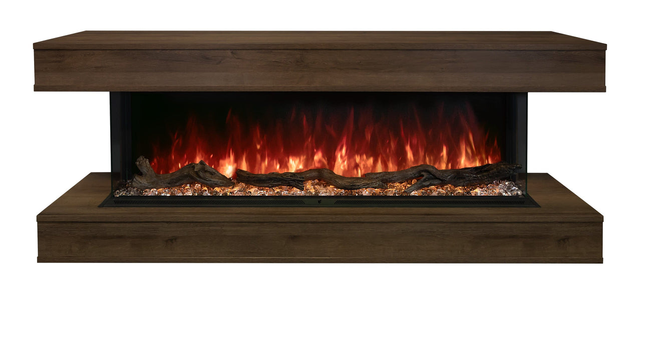 Modern Flames Wall Mount Cabinet Modern Flames - Weathered Walnut Wall Mount Cabinet For Landscape Pro Multi LPM-8016 Electric Fireplace