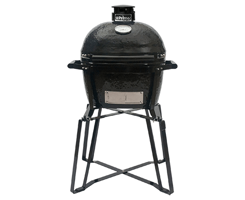 Primo Ceramic Grills Charcoal Grill Primo Ceramic Grills - Oval Junior  Freestanding Charcoal Grill All-In-One (Heavy-Duty Stand, Side Shelves, Ash Tool and Grate Lifter)