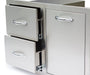 Summerset Drawer Summerset - Outdoor Kitchen 33" 2-Drawer & Vented LP Tank Pullout Drawer Combo - 304 Stainless Steel - BBQ Island Accessories